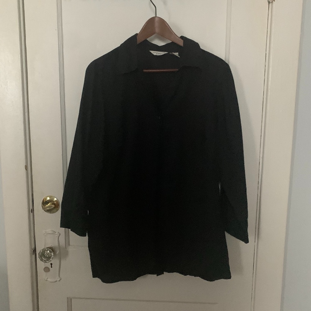 Richard Malcolm Linen3/4 sleeve button down top